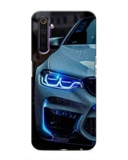 Чехол для Realme 6 Pro с картинкой «Взгляд BMW с синими фарами» Чехол для Realme 6 Pro с картинкой «Взгляд BMW с синими фарами»