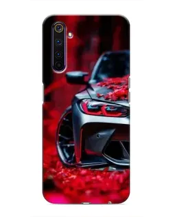 Чехол для Realme 6 Pro с картинкой «Спортивная BMW и цветы» Чехол для Realme 6 Pro с картинкой «Спортивная BMW и цветы»