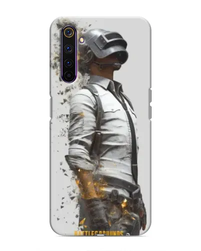 Чохол для Realme 6 Pro з картинкою «PUBG — боєць у пилу»