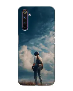 Чохол для Realme 6 Pro з картинкою «Герой PUBG на скелі»