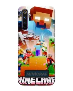 Чохол для Realme 6 Pro з картинкою «Minecraft герої гри»