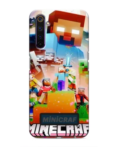 Чохол для Realme 6 Pro з картинкою «Minecraft герої гри»