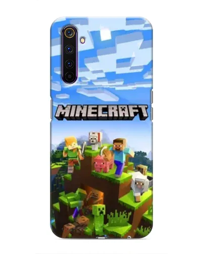 Чохол для Realme 6 Pro з картинкою «Minecraft класичний світ»
