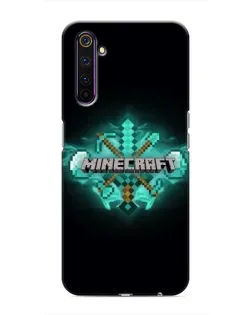 Чохол для Realme 6 Pro з картинкою «Minecraft Diamond лого»