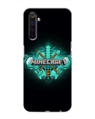 Чохол для Realme 6 Pro з картинкою «Minecraft Diamond лого»