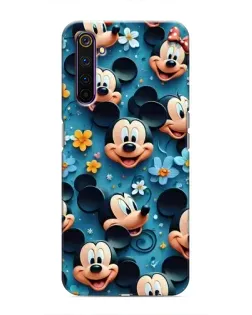 Чехол для Realme 6 Pro с картинкой «Паттерн Микки и Минни»