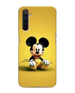 Чехол для Realme 6 Pro с картинкой «Микки на желтом»