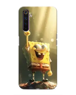 Чохол для Realme 6 Pro з картинкою «Сяючий Спанч Боб»