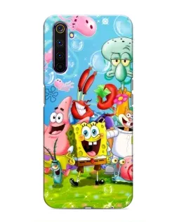 Чехол для Realme 6 Pro с картинкой «Губка Боб и друзья»