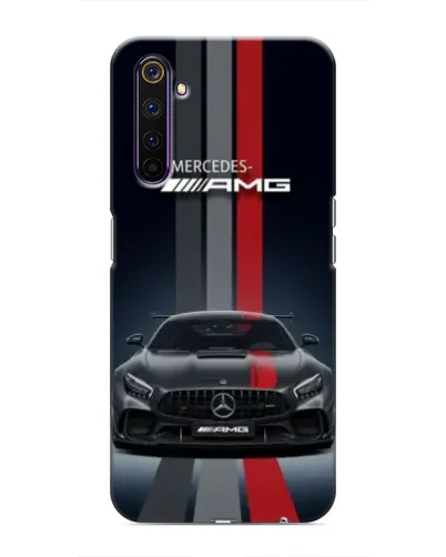 Чехол для Realme 6 Pro с картинкой «Mercedes — белый карбон»