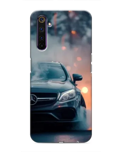 Чехол для Realme 6 Pro с картинкой «Mercedes — ночной город»
