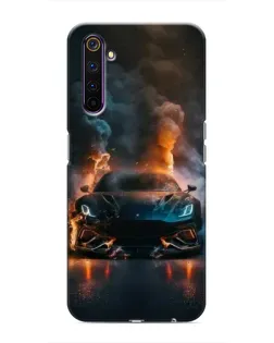 Чехол для Realme 6 Pro с картинкой «Lamborghini дымная эстетика»