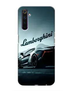 Чехол для Realme 6 Pro с картинкой «Классическая надпись Lamborghini»
