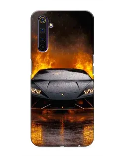 Чехол для Realme 6 Pro с картинкой «Lamborghini в огне»