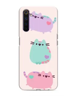 Чохол для Realme 6 Pro з картинкою «Pusheen тріо» Чохол для Realme 6 Pro з картинкою «Pusheen тріо»