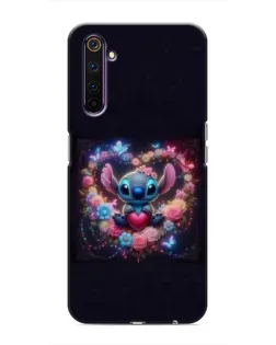 Чехол для Realme 6 Pro с картинкой «Stitch в цветах» Чехол для Realme 6 Pro с картинкой «Stitch в цветах»