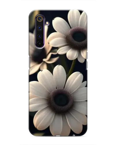 Чехол для Realme 6 Pro с картинкой «Белые маргаритки макро»