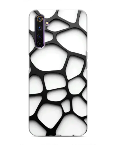 Чехол для Realme 6 Pro с картинкой «Белая объемная сетка» Чехол для Realme 6 Pro с картинкой «Белая объемная сетка»