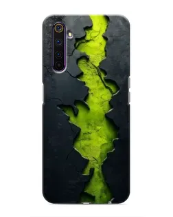 Чохол для Realme 6 Pro з картинкою «Салатовий розлом скелі»