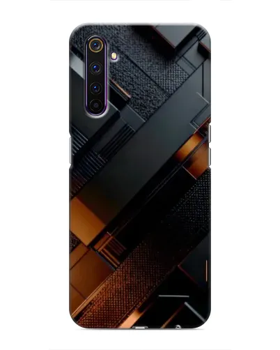 Чехол для Realme 6 Pro с картинкой «Черные геометрические блоки» Чехол для Realme 6 Pro с картинкой «Черные геометрические блоки»
