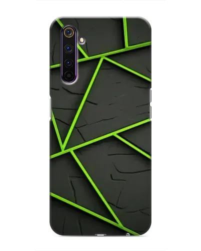 Чехол для Realme 6 Pro с картинкой «Зеленые геометрические линии» Чехол для Realme 6 Pro с картинкой «Зеленые геометрические линии»