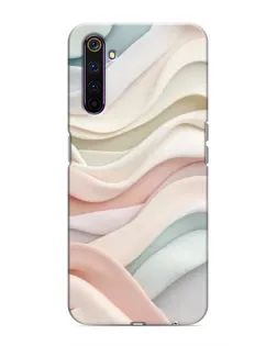 Чехол для Realme 6 Pro с картинкой «Пастельные нежные волны»