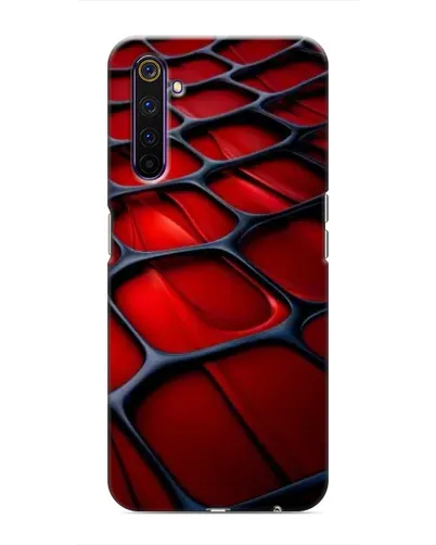Чехол для Realme 6 Pro с картинкой «Красная глянцевая сетка» Чехол для Realme 6 Pro с картинкой «Красная глянцевая сетка»
