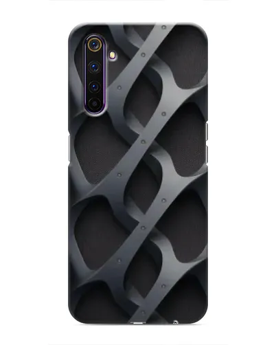 Чехол для Realme 6 Pro с картинкой «Объемное серое плетение» Чехол для Realme 6 Pro с картинкой «Объемное серое плетение»
