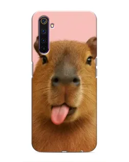 Чохол для Realme 6 Pro з картинкою «Капібара з язиком»