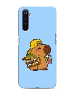 Чохол для Realme 6 Pro з картинкою «Капібара на скейті»