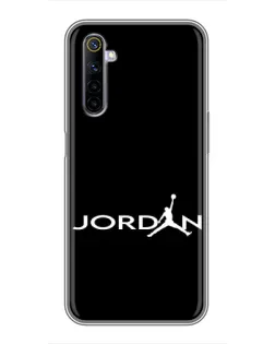 Чехол для Realme 6 с картинкой «Jordan White Logo» Чехол для Realme 6 с картинкой «Jordan White Logo»