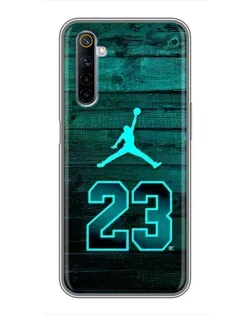 Чехол для Realme 6 с картинкой «Jordan Cyan 23» Чехол для Realme 6 с картинкой «Jordan Cyan 23»