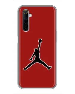 Чехол для Realme 6 с картинкой «Jordan Red Back» Чехол для Realme 6 с картинкой «Jordan Red Back»