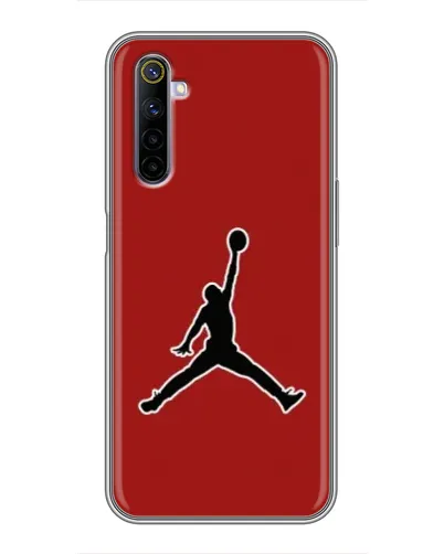 Чехол для Realme 6 с картинкой «Jordan Red Back»