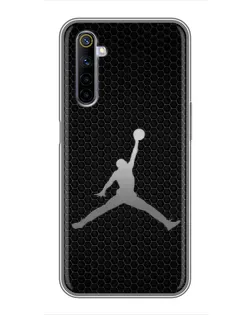 Чехол для Realme 6 с картинкой «Jordan Dark Carbon» Чехол для Realme 6 с картинкой «Jordan Dark Carbon»