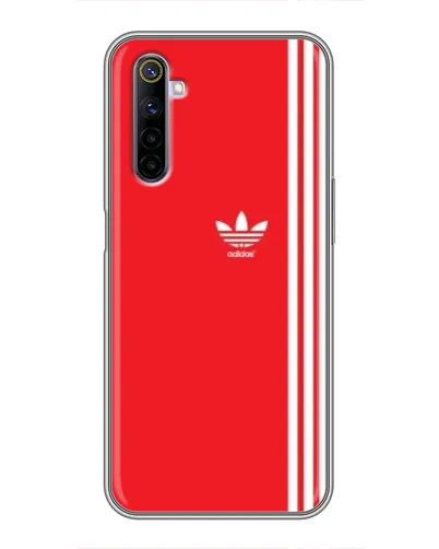 Чехол для Realme 6 с картинкой «Красный минимализм Adidas» Чехол для Realme 6 с картинкой «Красный минимализм Adidas»