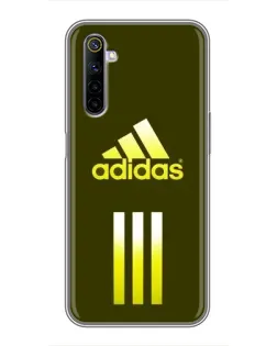 Чехол для Realme 6 с картинкой «Оливковый градиент Adidas»
