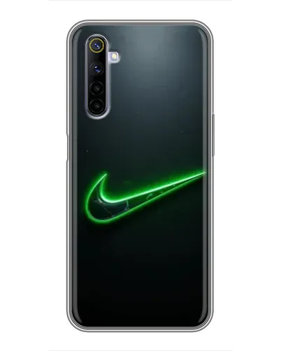 Чехол для Realme 6 с картинкой «Неоновый контур Nike» Чехол для Realme 6 с картинкой «Неоновый контур Nike»