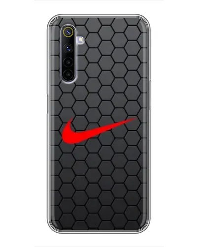 Чехол для Realme 6 с картинкой «Nike — карбоновая сетка» Чехол для Realme 6 с картинкой «Nike — карбоновая сетка»
