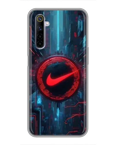 Чехол для Realme 6 с картинкой «Техногенный стиль Nike» Чехол для Realme 6 с картинкой «Техногенный стиль Nike»