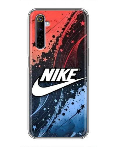 Чехол для Realme 6 с картинкой «Градиентный принт Найк» Чехол для Realme 6 с картинкой «Градиентный принт Найк»