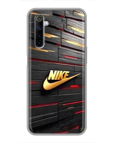 Чехол для Realme 6 с картинкой «Золотой Nike на металле» Чехол для Realme 6 с картинкой «Золотой Nike на металле»