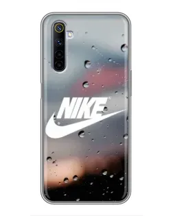 Чехол для Realme 6 с картинкой «Nike в стиле ретро»