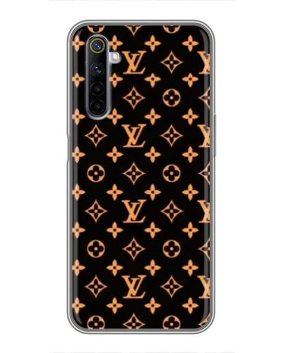 Чехол для Realme 6 с картинкой «Золотая монограмма LV» Чехол для Realme 6 с картинкой «Золотая монограмма LV»