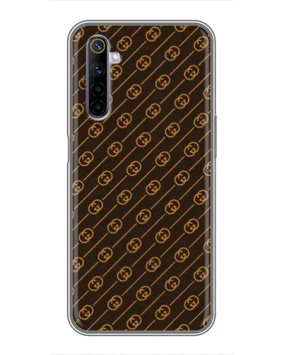 Чехол для Realme 6 с картинкой «Gucci — золотые диагонали» Чехол для Realme 6 с картинкой «Gucci — золотые диагонали»