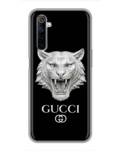 Чохол для Realme 6 з картинкою «Gucci — срібний лев» Чохол для Realme 6 з картинкою «Gucci — срібний лев»