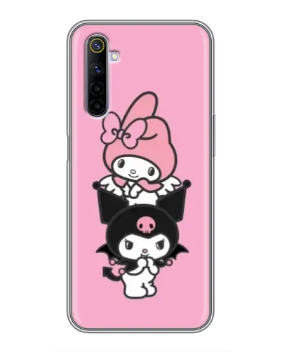 Чехол для Realme 6 с картинкой «My Melody и Kuromi» Чехол для Realme 6 с картинкой «My Melody и Kuromi»