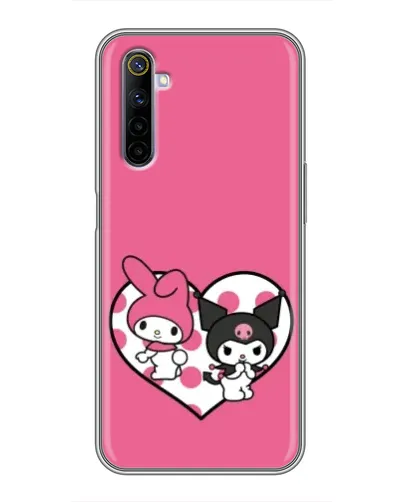 Чехол для Realme 6 с картинкой «Kuromi и My Melody» Чехол для Realme 6 с картинкой «Kuromi и My Melody»