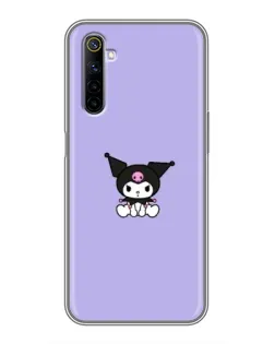 Чехол для Realme 6 с картинкой «Kuromi — фиолетовый минимализм»