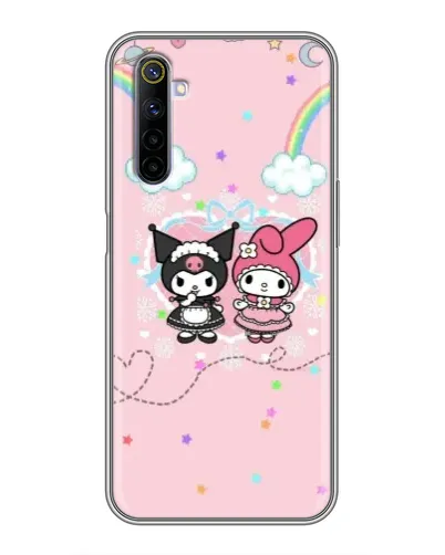 Чехол для Realme 6 с картинкой «My Melody и Kuromi» Чехол для Realme 6 с картинкой «My Melody и Kuromi»